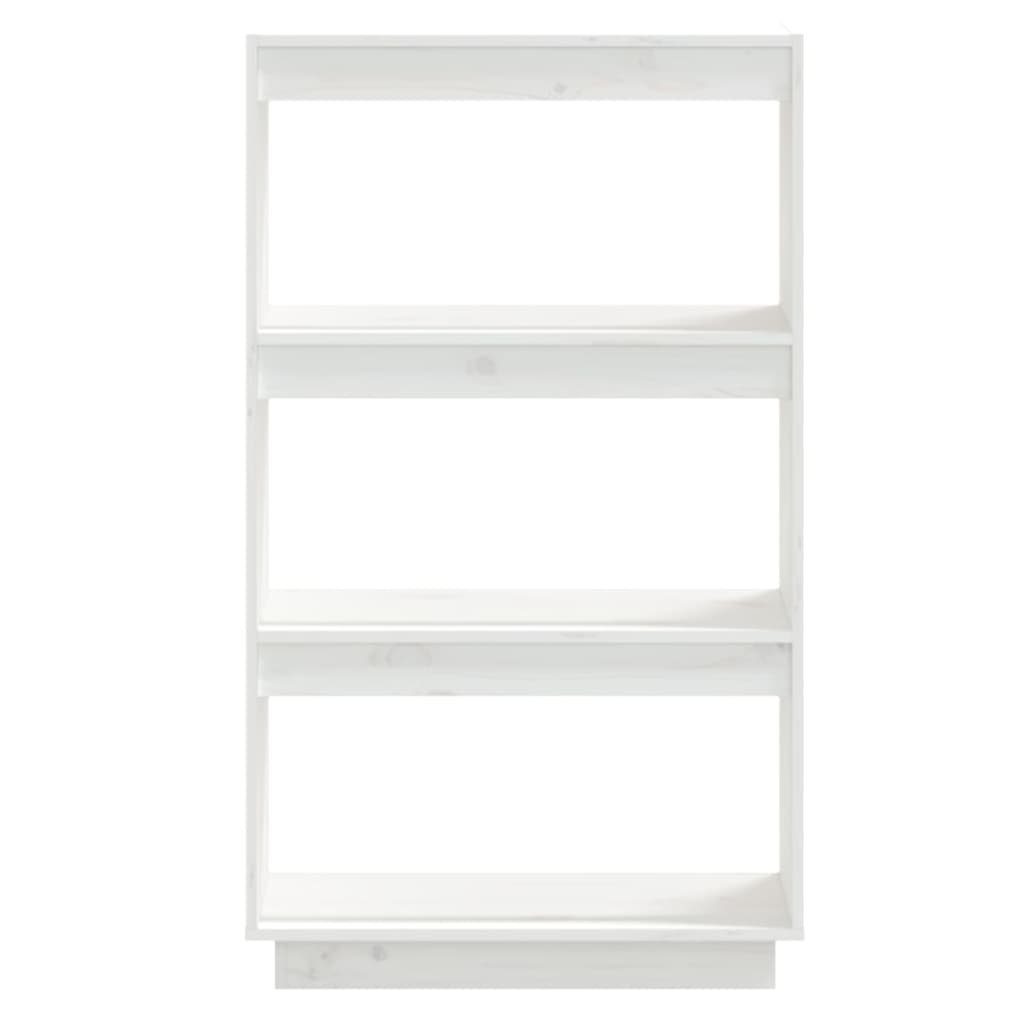 Kiefer Massivholz Weiß furnicato cm 60x35x103 Bücherregal/Raumteiler Bücherregal