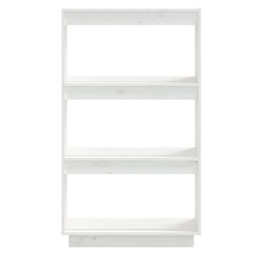 furnicato Bücherregal Bücherregal/Raumteiler Weiß 60x35x103 cm Massivholz Kiefer