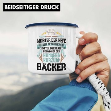 Trendation Thermotasse Trendation - Bäcker Emaille Tasse mit Spruch Geschenkidee Bäckerin Geschenk Männer Frauen