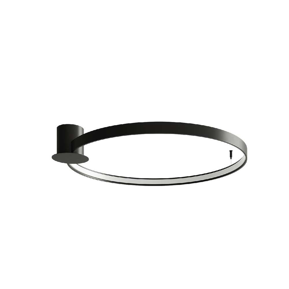 etc-shop LED Neutralweiß, Deckenleuchte, verbaut, Wohnzimmerleuchte schwarz LED-Leuchtmittel Deckenleuchte Ring LED Design fest Deckenlampe