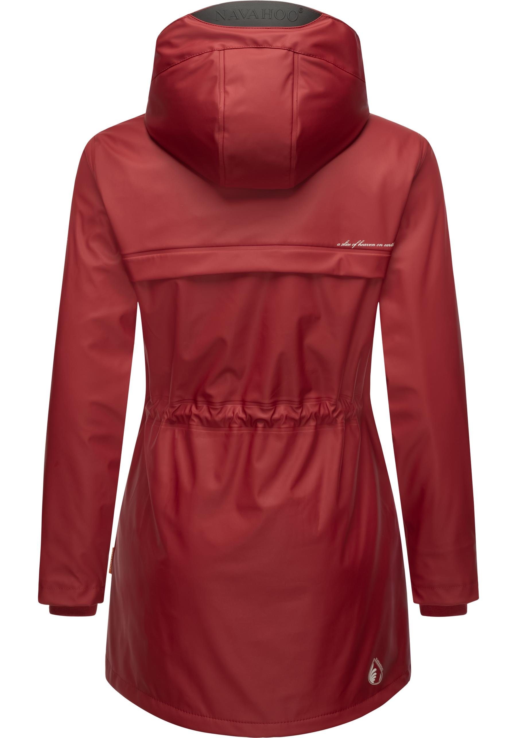 Regenparka modischer Navahoo Outdoor Rainy Regenmantel Damen Forest blutrot