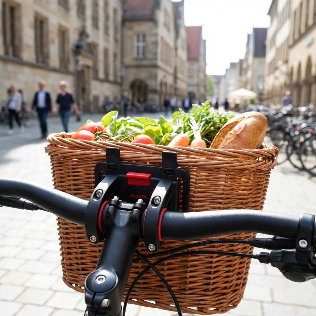 KlickFix Fahrradtasche Rixen Kaul - KLICKfix Lenker-Adapter universal schwarz-rot für Lenker