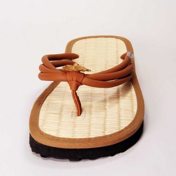 CINNEA OLINDA Sandalette Zimtlatschen, handgefertigt, Wellness-Zimtfüllung, Binsenlauffläche gegen Hornhautneubildung