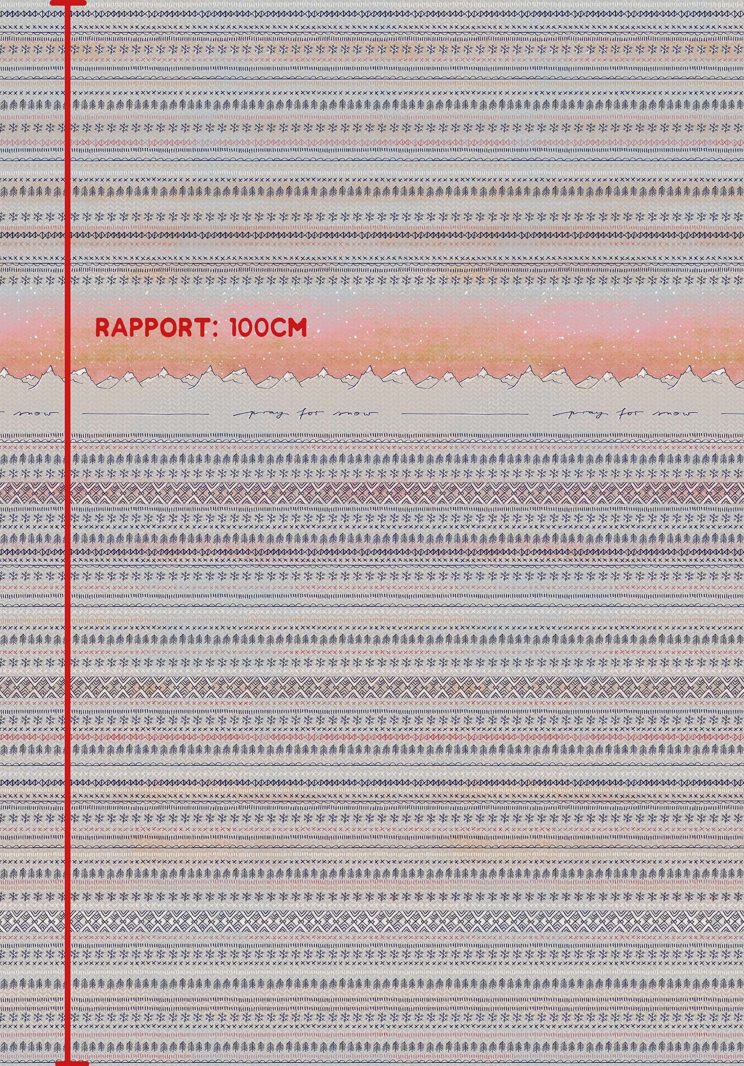 lillestoff Stoff Bio French Terry, Sweatstoff Lillestoff Susalabim, Rapport zu 1 m, Meterware, 100 cm x 150 cm