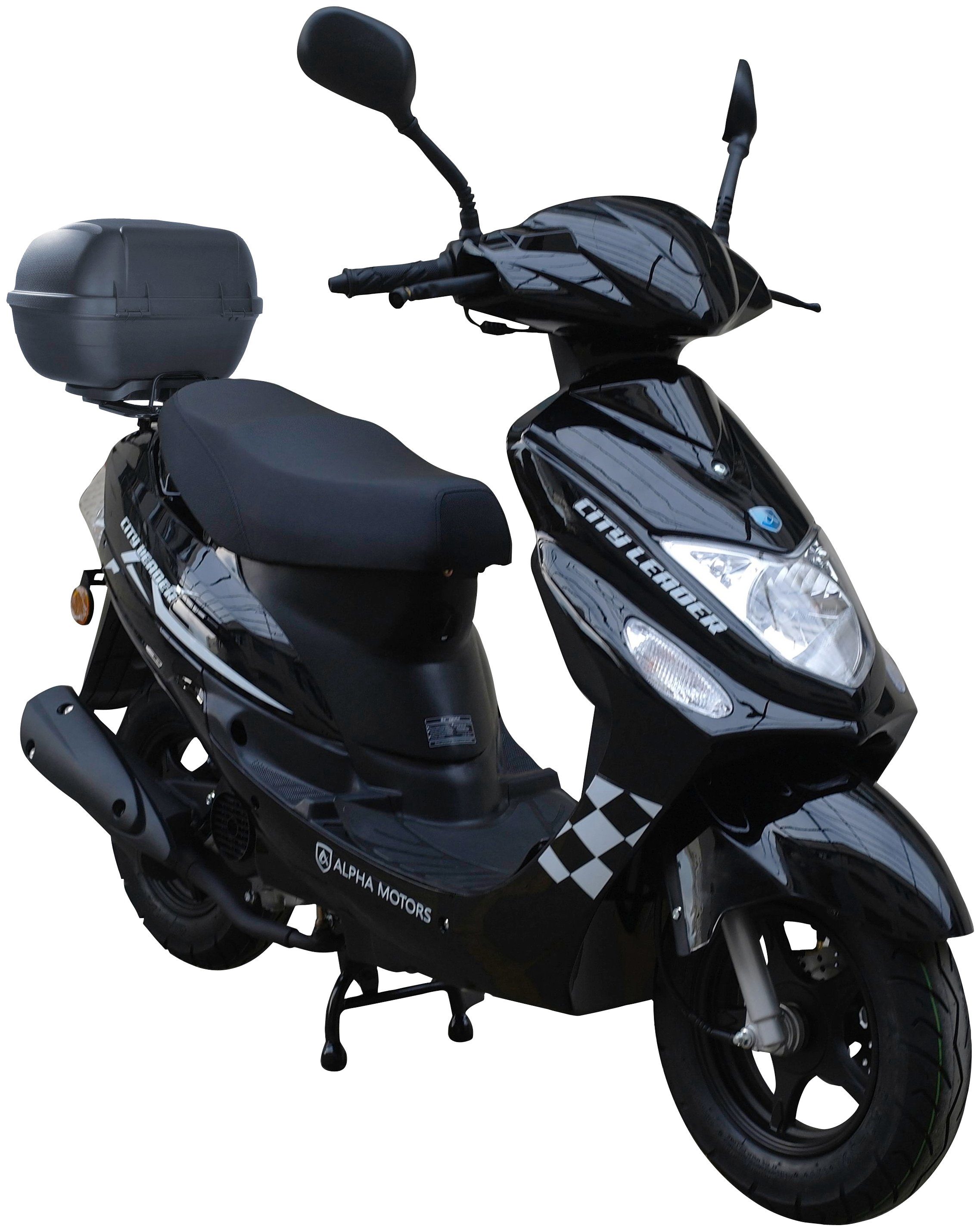Alpha Motors Motorroller »Cityleader«, 50 ccm, 45 km/h, Euro 4, 50 ccm, 45  km/h, schwarz inkl. Topcase online kaufen | OTTO