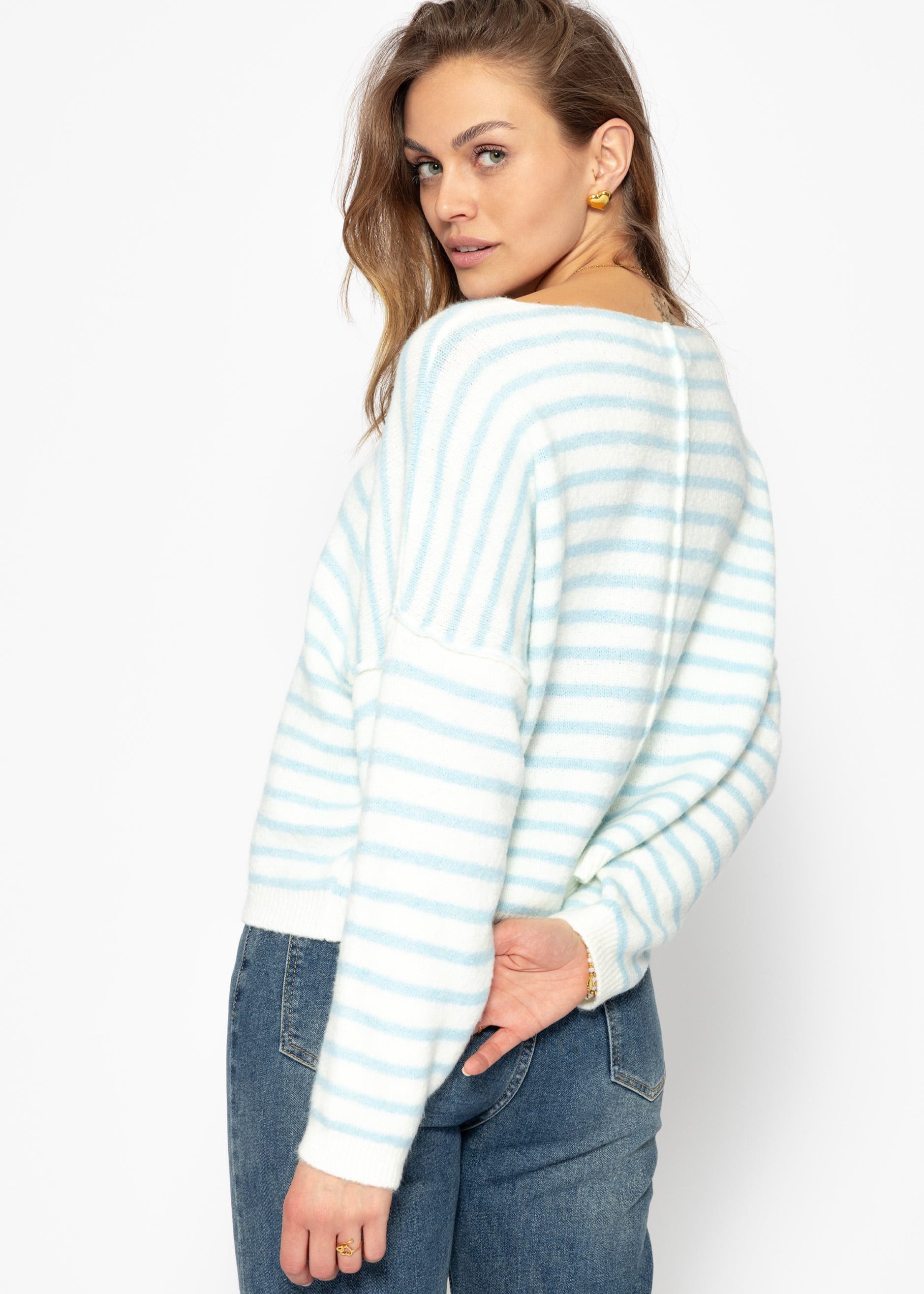 SASSYCLASSY Strickpullover Gestreiften Oversize Damen mit günstig online kaufen