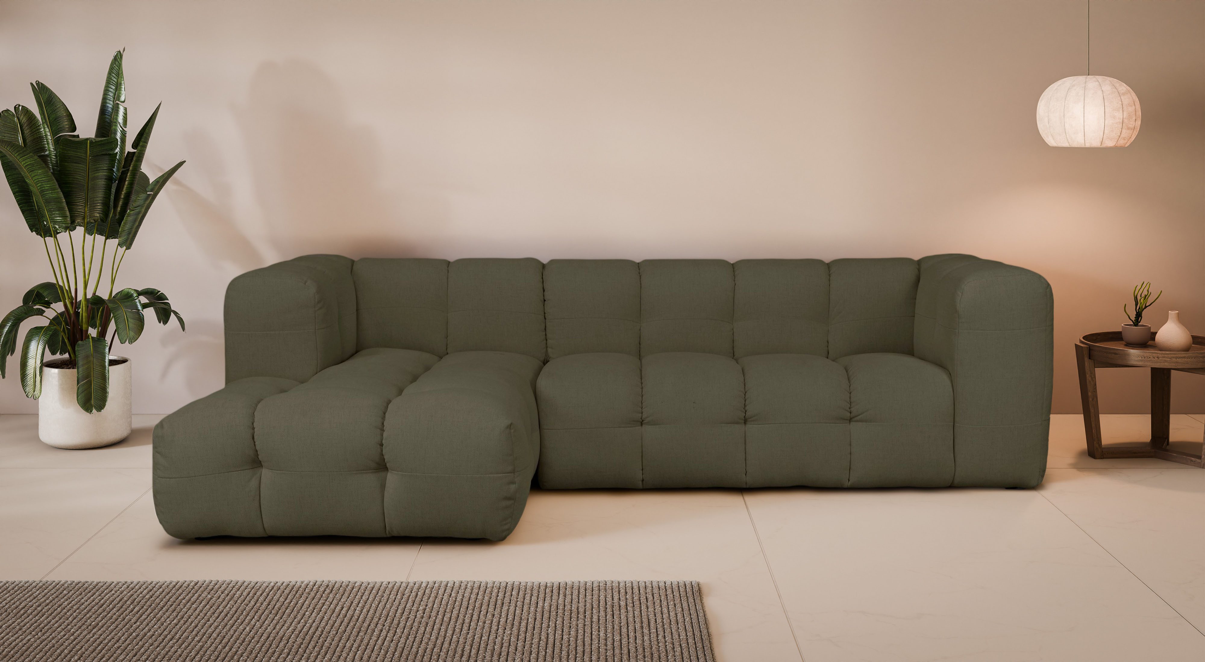 LeGer Home by Lena Gercke Ecksofa TALISHA L-Form Designersofa, moderne Steppung, B/T/H: 276/178/75 cm, aufwendig gepolstert, hoher Sitzkomfort