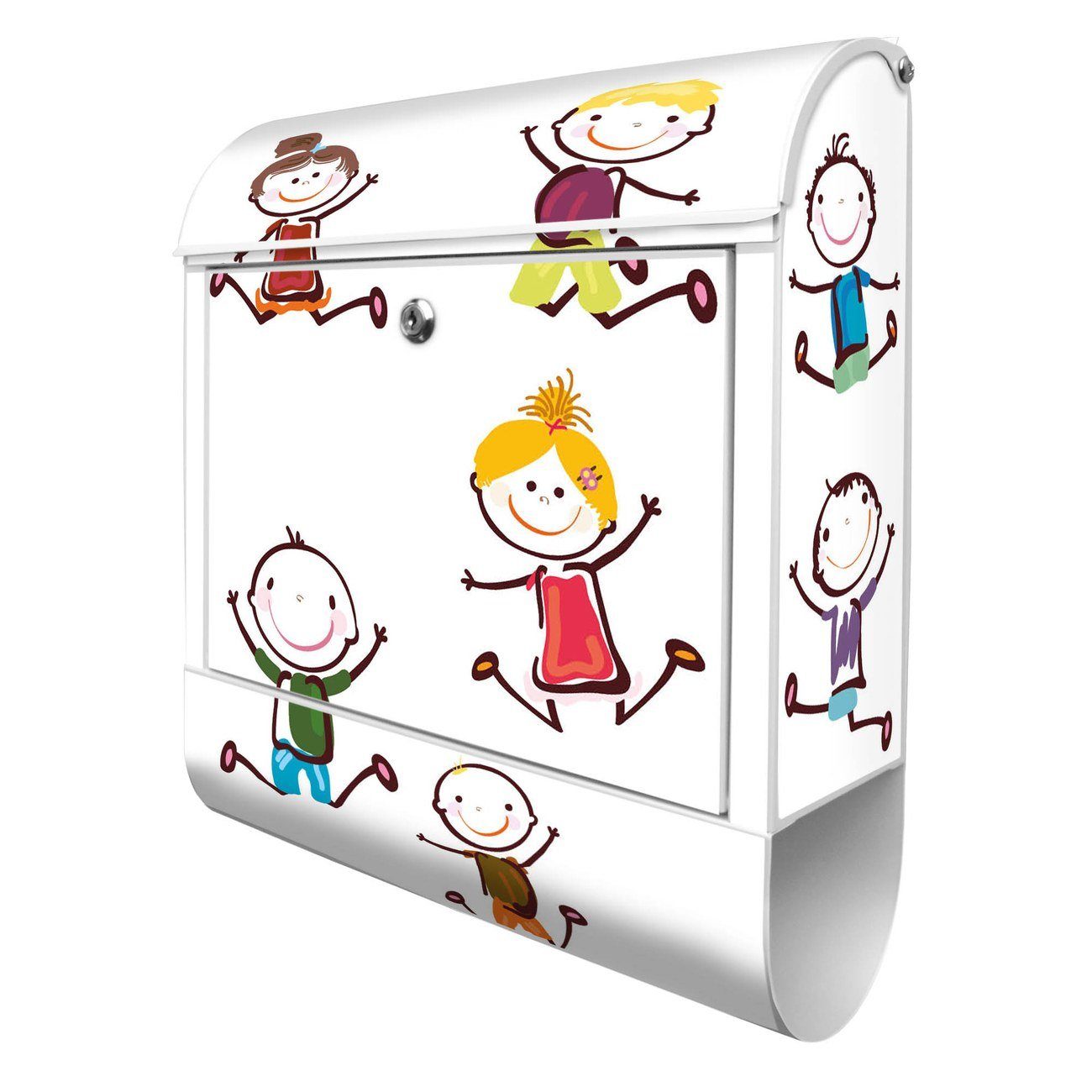 Wandbriefkasten Stahl Happy Kids