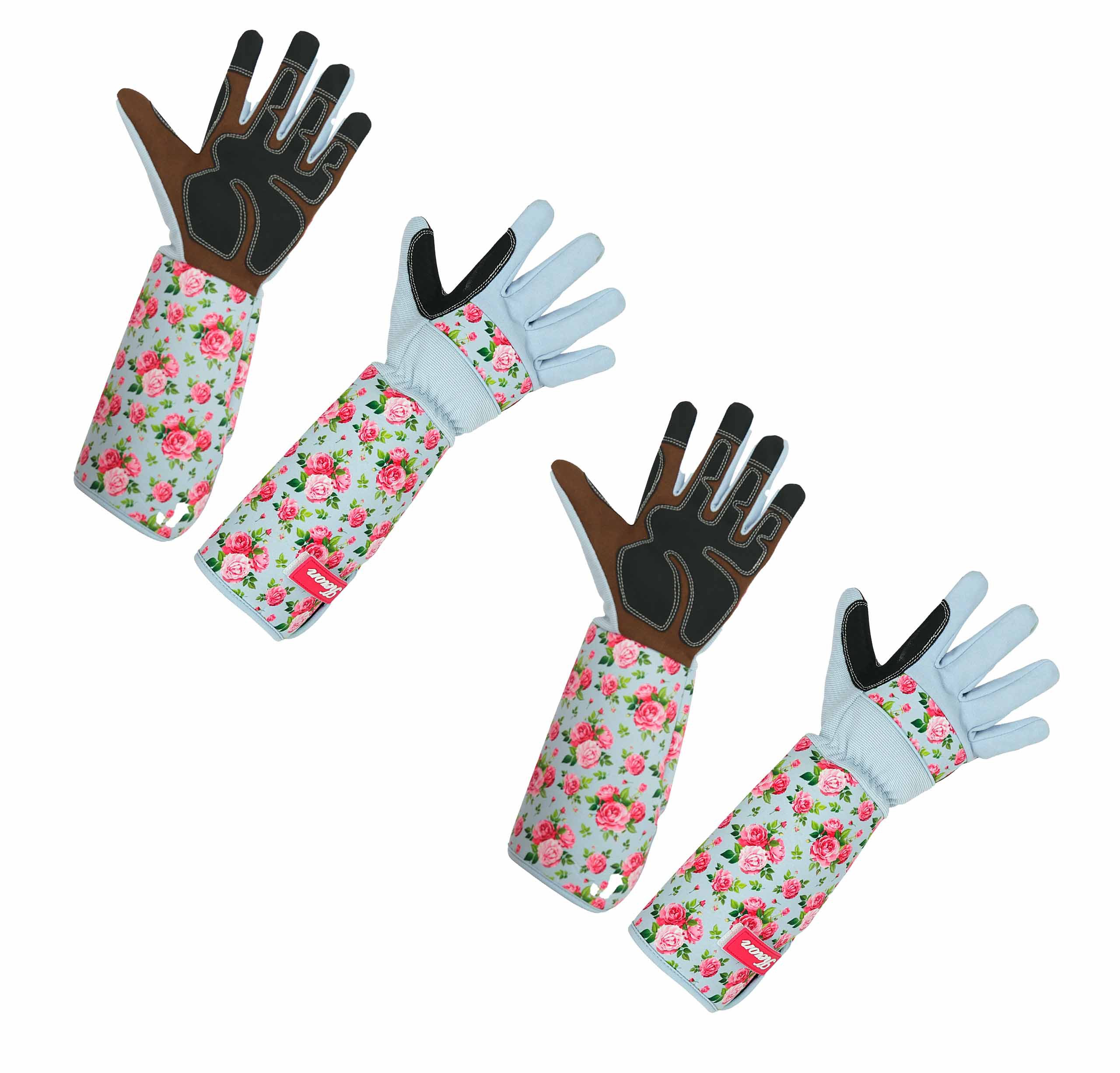 Gartenhandschuhe 2 Paar Rosenhandschuh Gr. 8/M Rose Garden, lange Stulpe