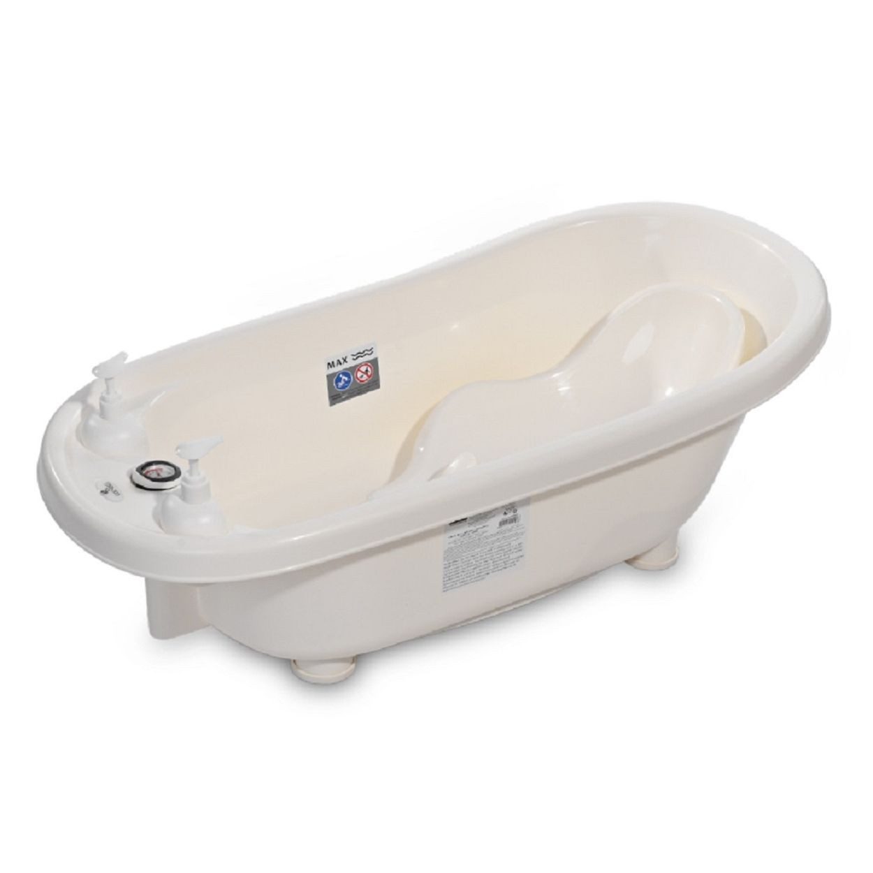 Lorelli Babybadewanne Set-1013082, mit Badewannenständer, Badesitz, Wasserthermometer, Wasserablauf