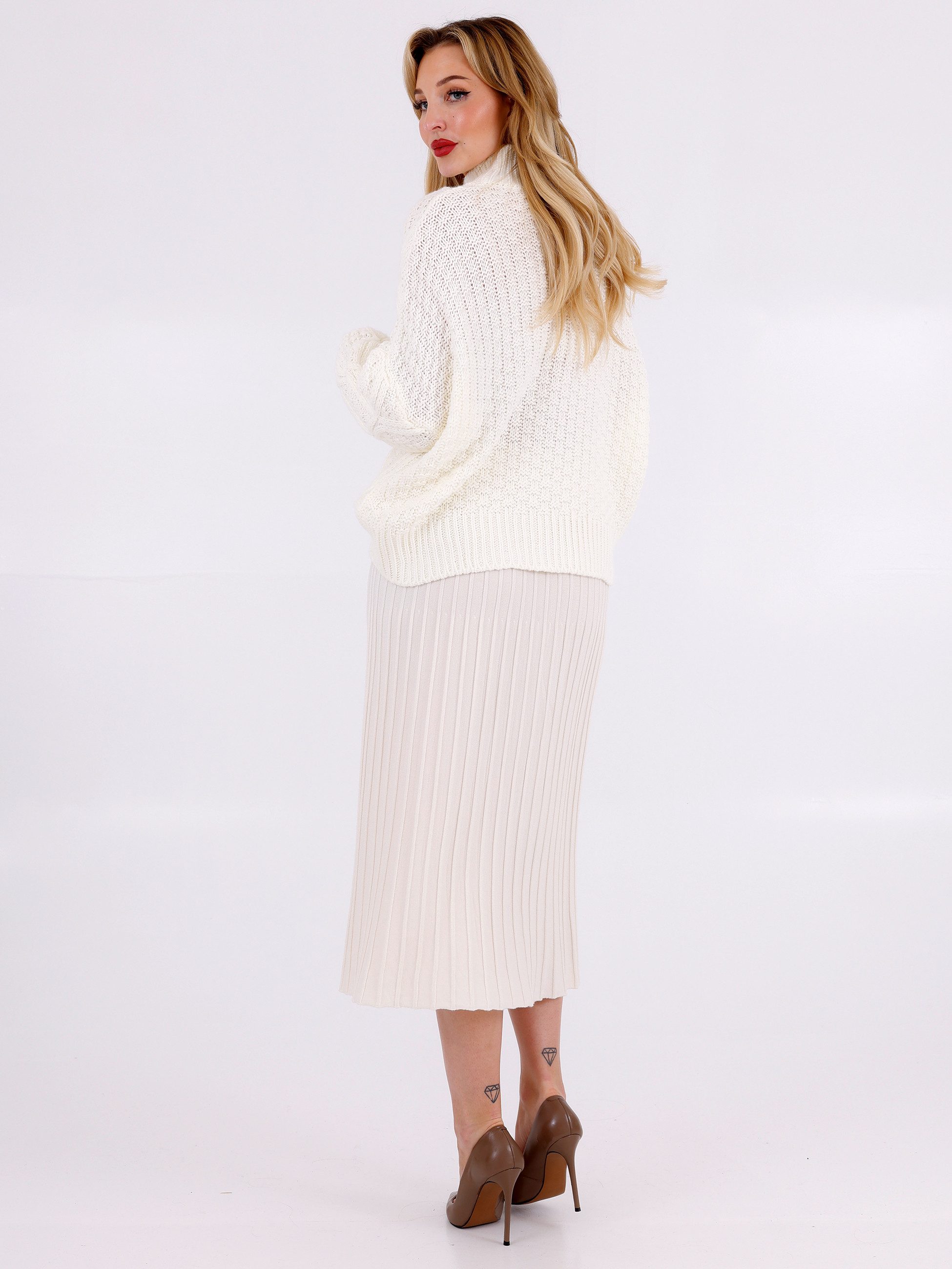 YC Fashion & Style Strickrock Rippstrick Rock in Midilänge – elastischer Bu günstig online kaufen