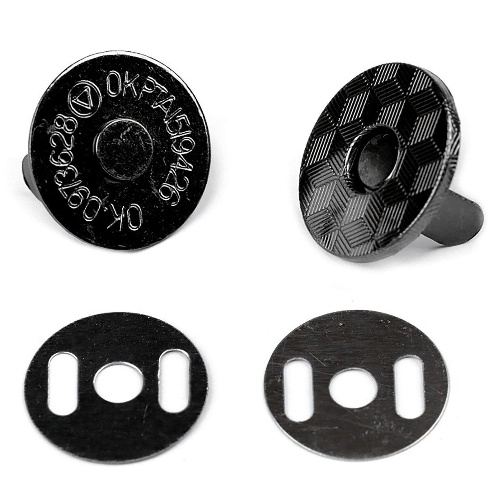 maDDma 10 Magnet-Verschlüsse rund, Taschen Schloss Verschluss Gurtstecker, 18-18mm