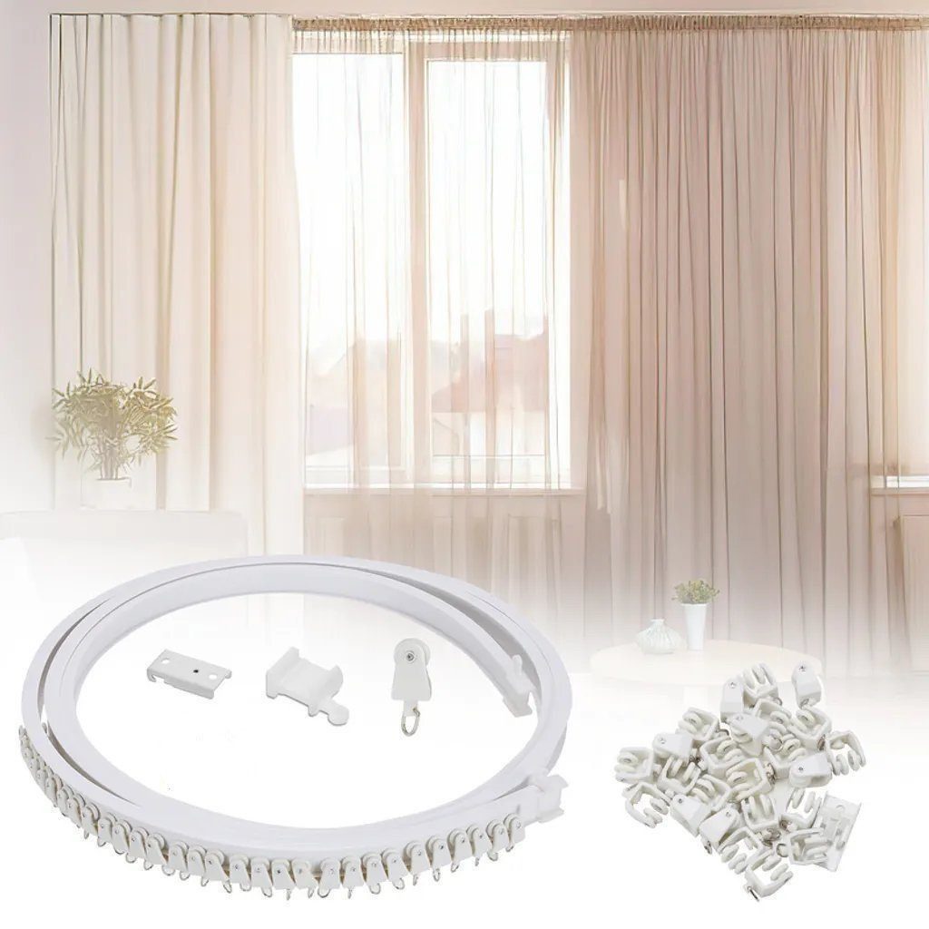 MECO Gardinenschiene 5 meter Flexible Vorhangschiene, günstig online kaufen