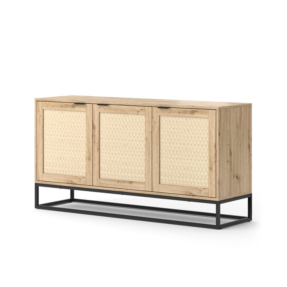 Vicco Kommode Natal, Braun, 40 x 72.5 cm mit 3 Türen