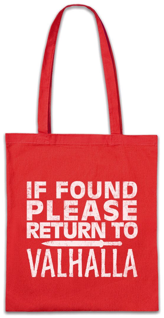 Beuteltasche Please Return to Valhalla Stofftasche Fenris Walhalla Odhin Wikinger
