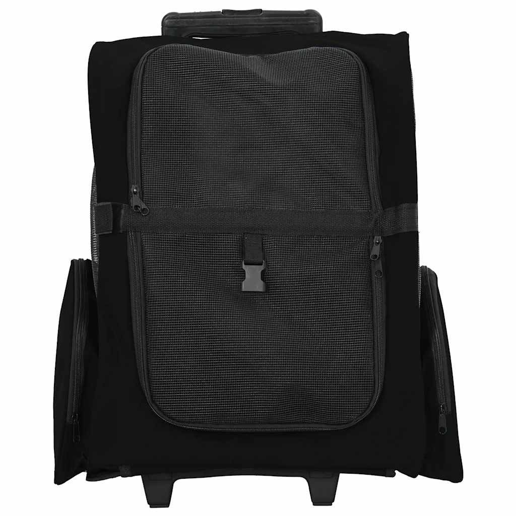 vidaXL Hundebuggy Trolley für Haustiere 3-in-1 Schwarz 48x32x(57-106) cm cm Oxford-Geweb