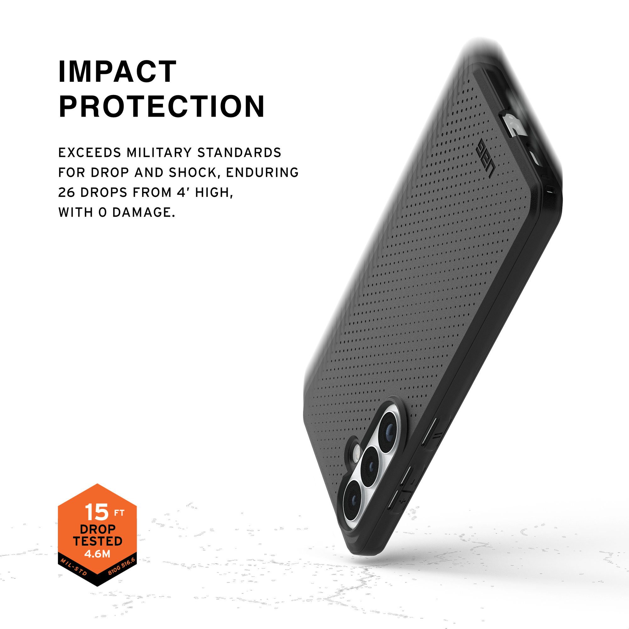 Urban Armor Gear Smartphone-Hülle Dot MagSafe Case - Samsung Galaxy S26 Plus Hülle, (4,6 Meter Fallschutz, Wireless-Charging kompatibel)