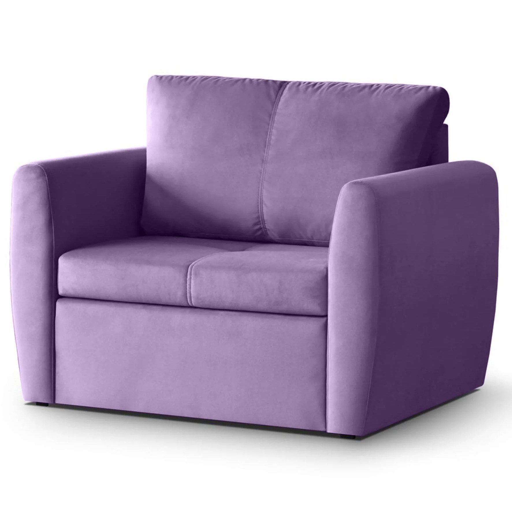 Beautysofa Relaxsessel KAMEL mit Schlaffunktion und Bettkasten (freistehend, kompakter Schlafsessel für Wohnzimmer & Gästezimmer, Velours TRINITY), Schlafsessel ausklappbar, moderner Sessel mit Liegefläche 188x82 cm