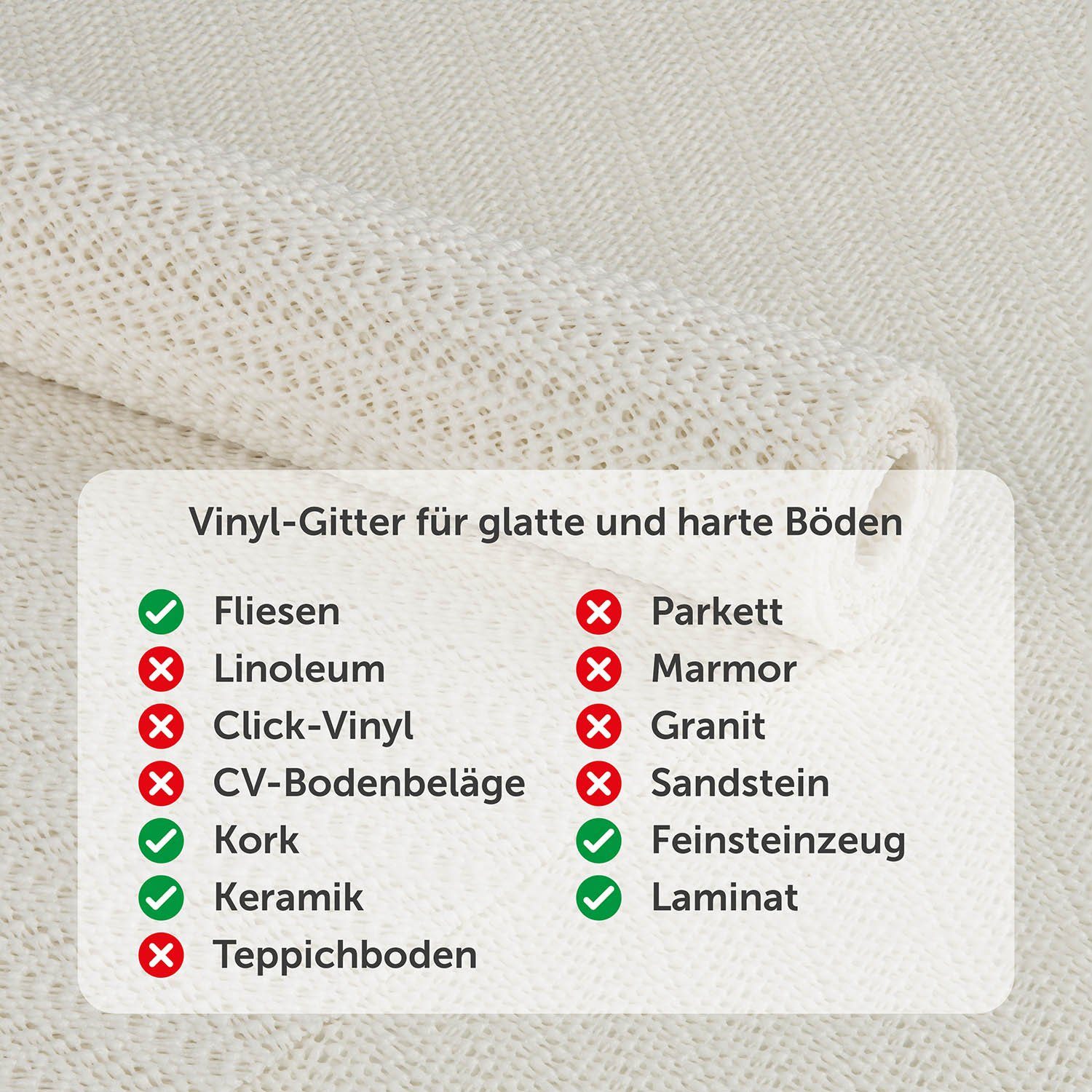Blumtal Antirutsch Teppichunterlage Antirutschunterlage - unsichtbare Antirutschmatte, Universal Stopper, (individuell zuschneidbar, rutschfest, 1-St), Fußboden – Bild 4 von 5
