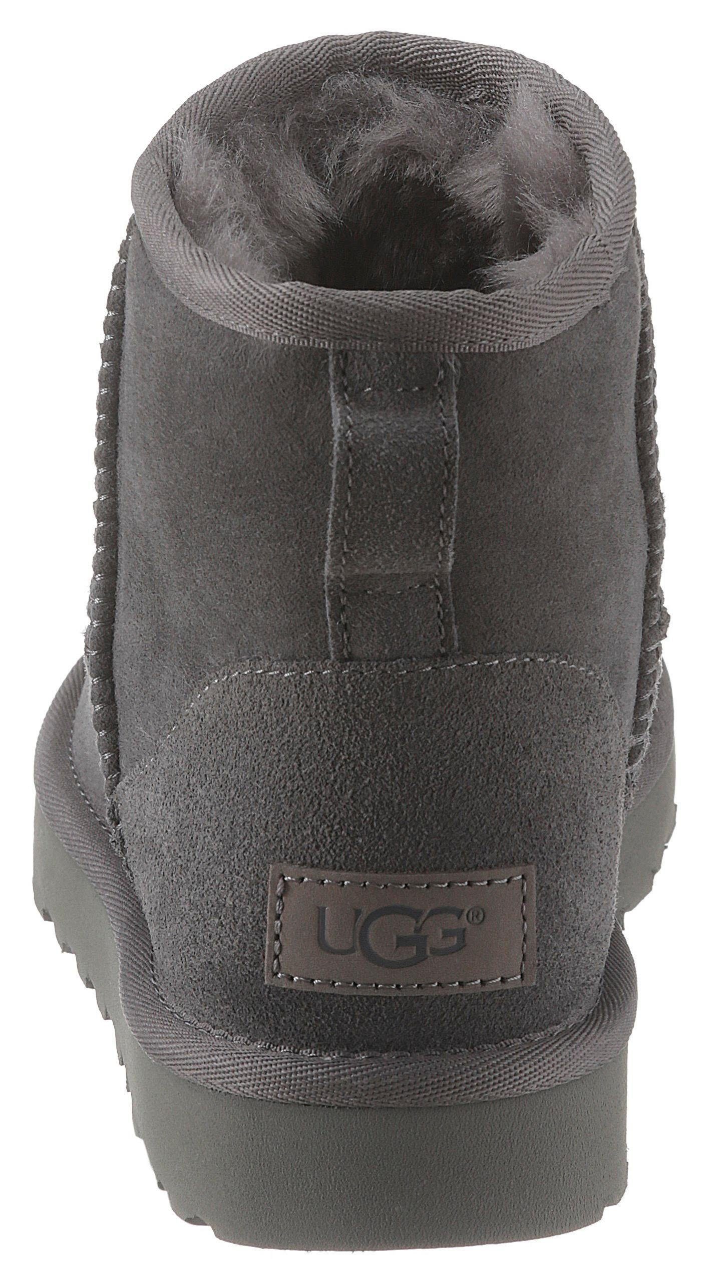 mit Classic Lammfell, Schuhweite anthrazit UGG 2 schmal Mini Winterboots