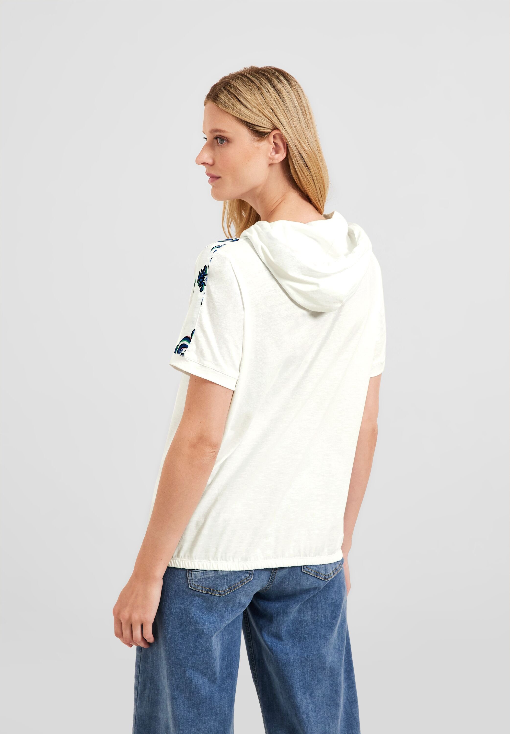 im Hoodie-Style Cecil white vanilla Kapuzenshirt
