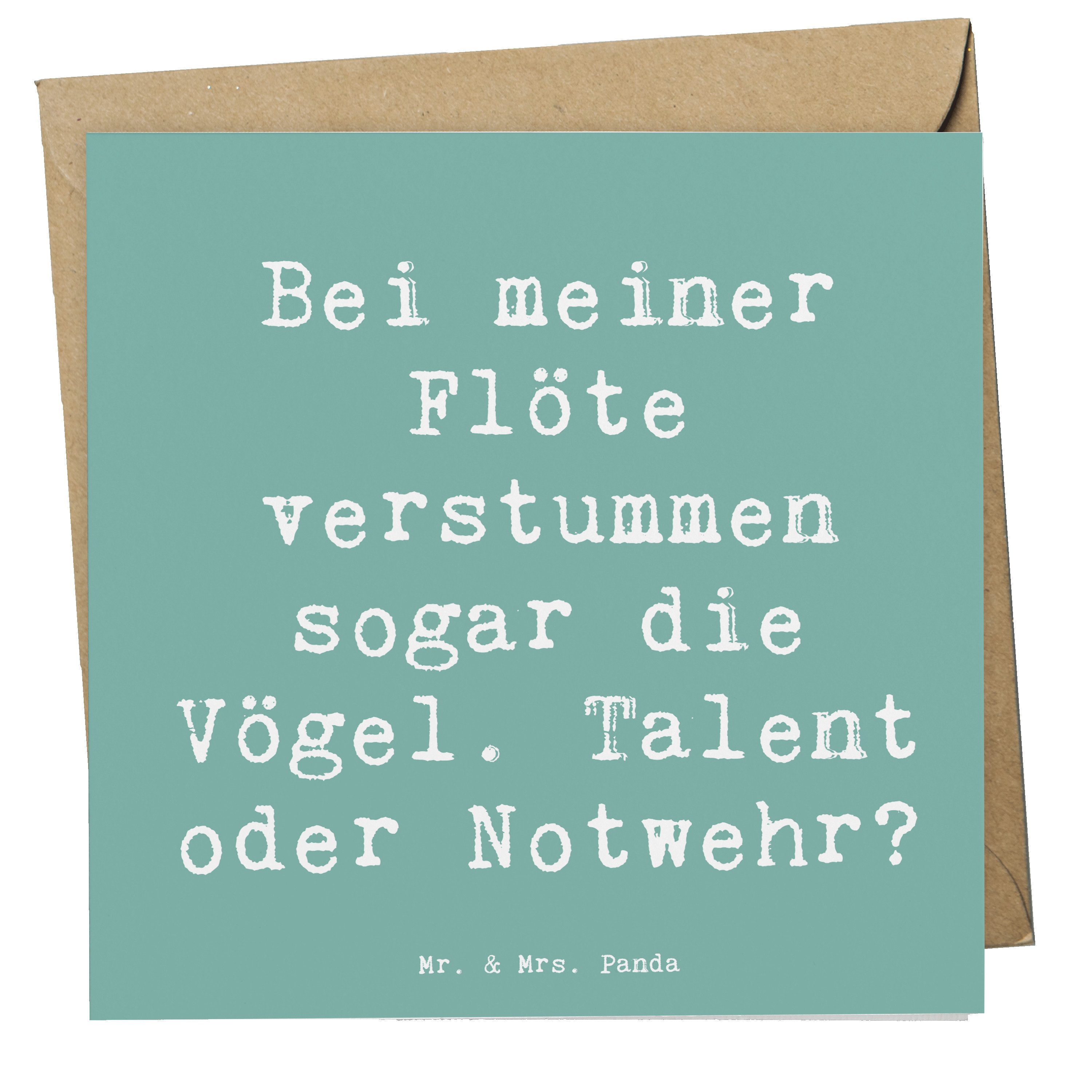 Grußkarte Besondere Flöte - Meeresbrise - Geschenk, Musikinstrument, Talent, pe