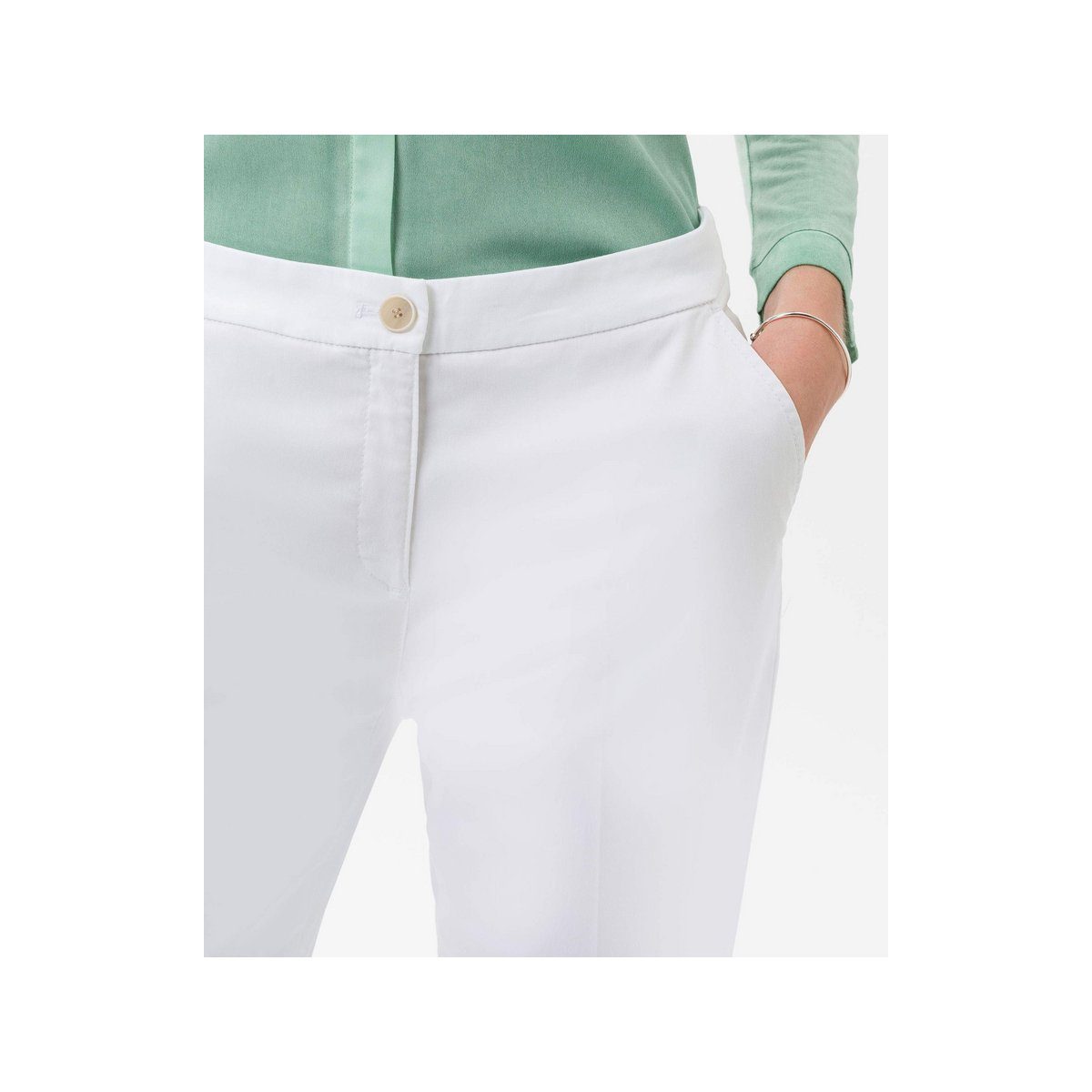 Brax (1-tlg) regular 99 WHITE weiß Stoffhose