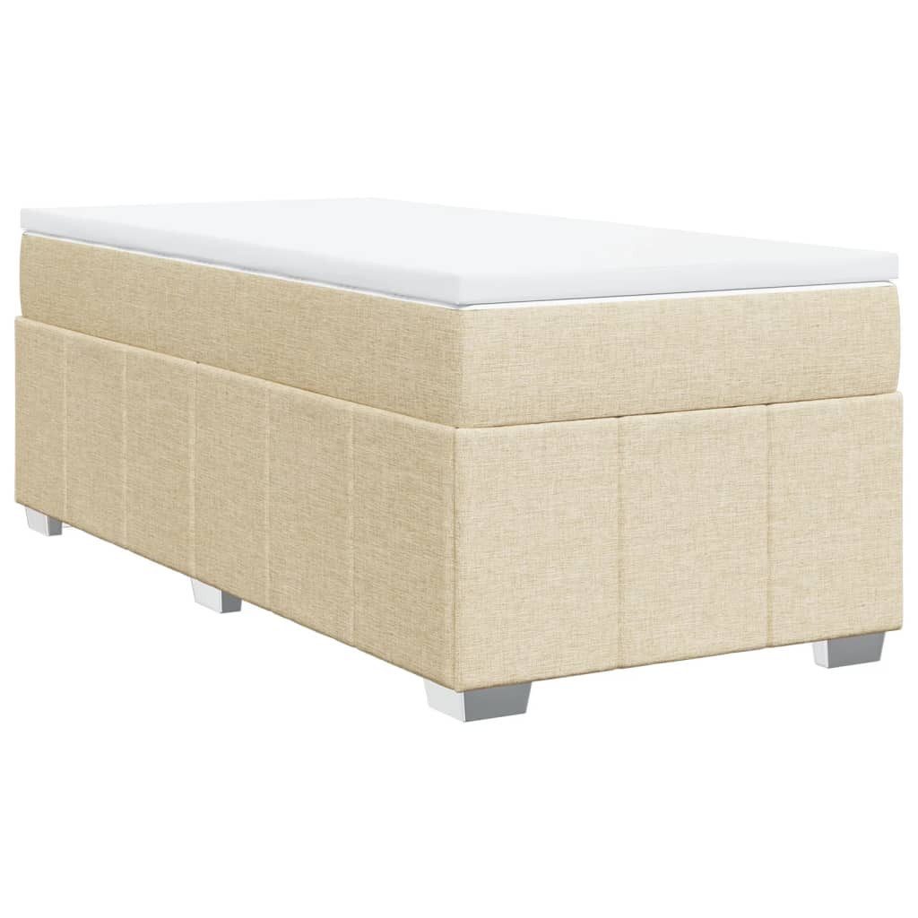 vidaXL Bett Boxspringbett mit Matratze Creme günstig online kaufen