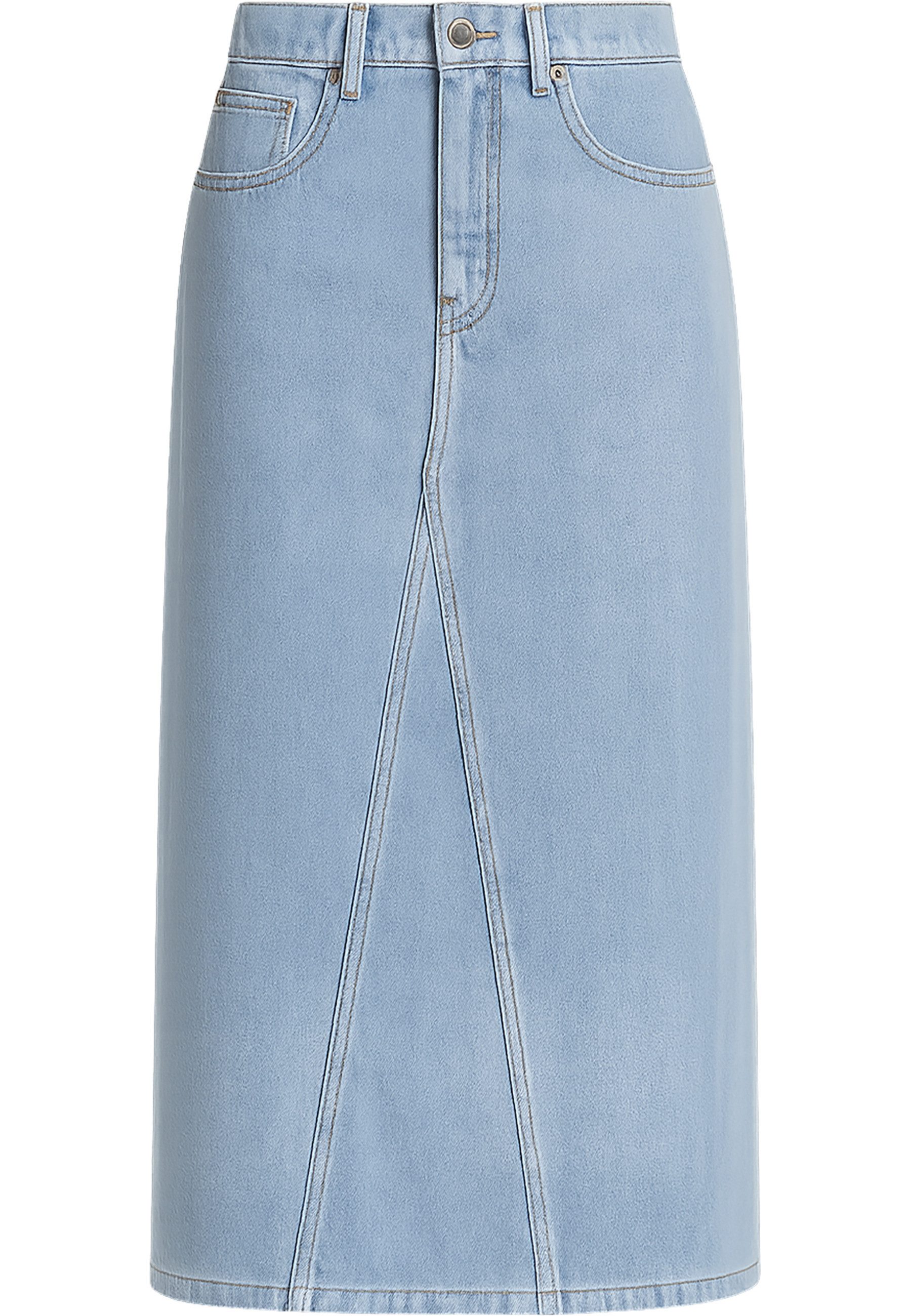 URBAN CLASSICS Sommerrock Urban Classics Ladies Soft Denim Midi Skirt (1-tlg)