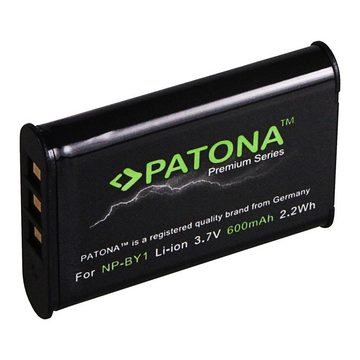 Patona 2x Akku für Sony AZ1 Kamera-Akku Ersatzakku Kameraakku 600 mAh (3,7 V, 2 St), HDR-AZ1 NP-BY1 CS-SAZ100MC