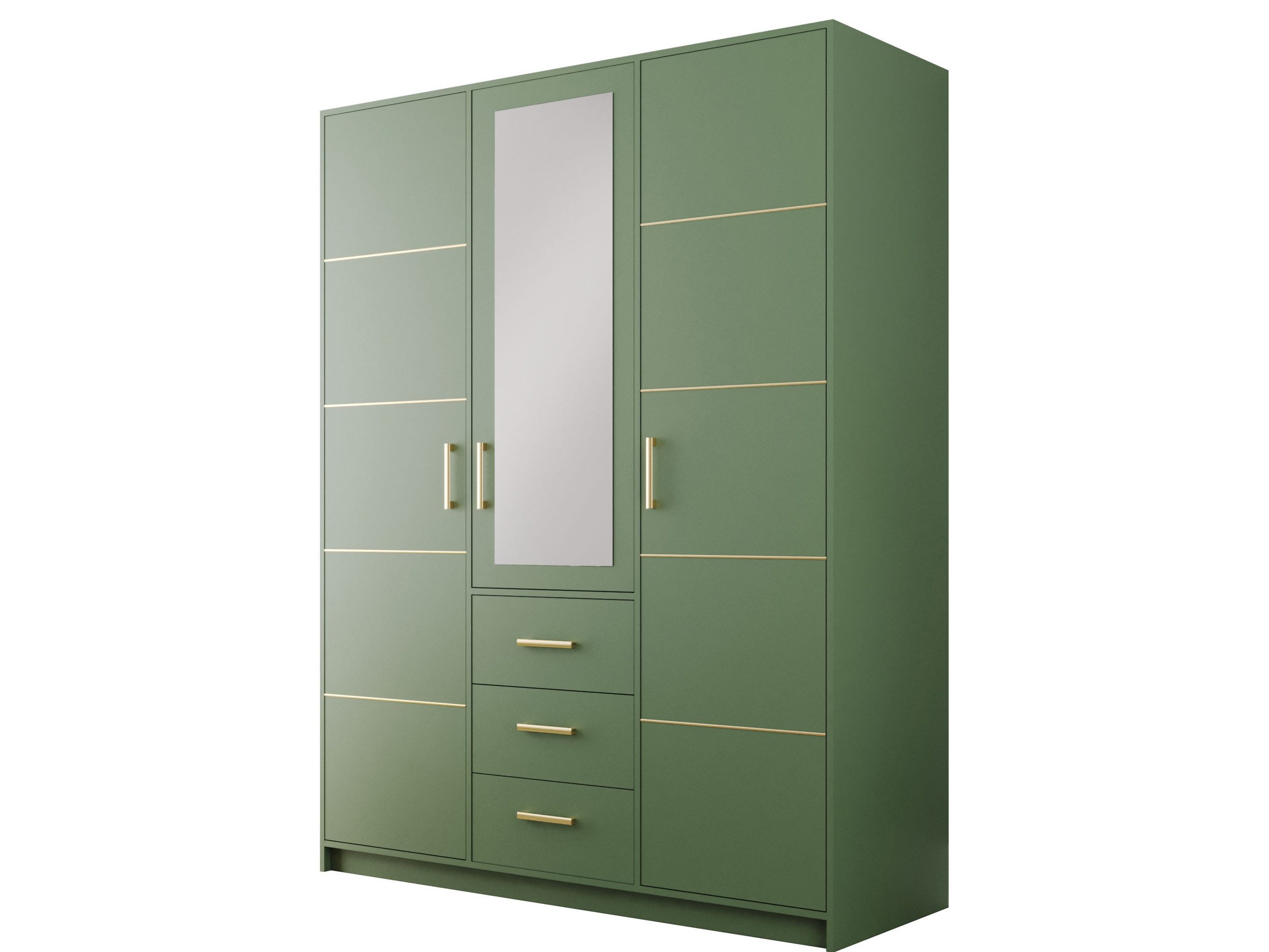 Compleo Kleiderschrank mit goldfarbenen Elementen und günstig online kaufen