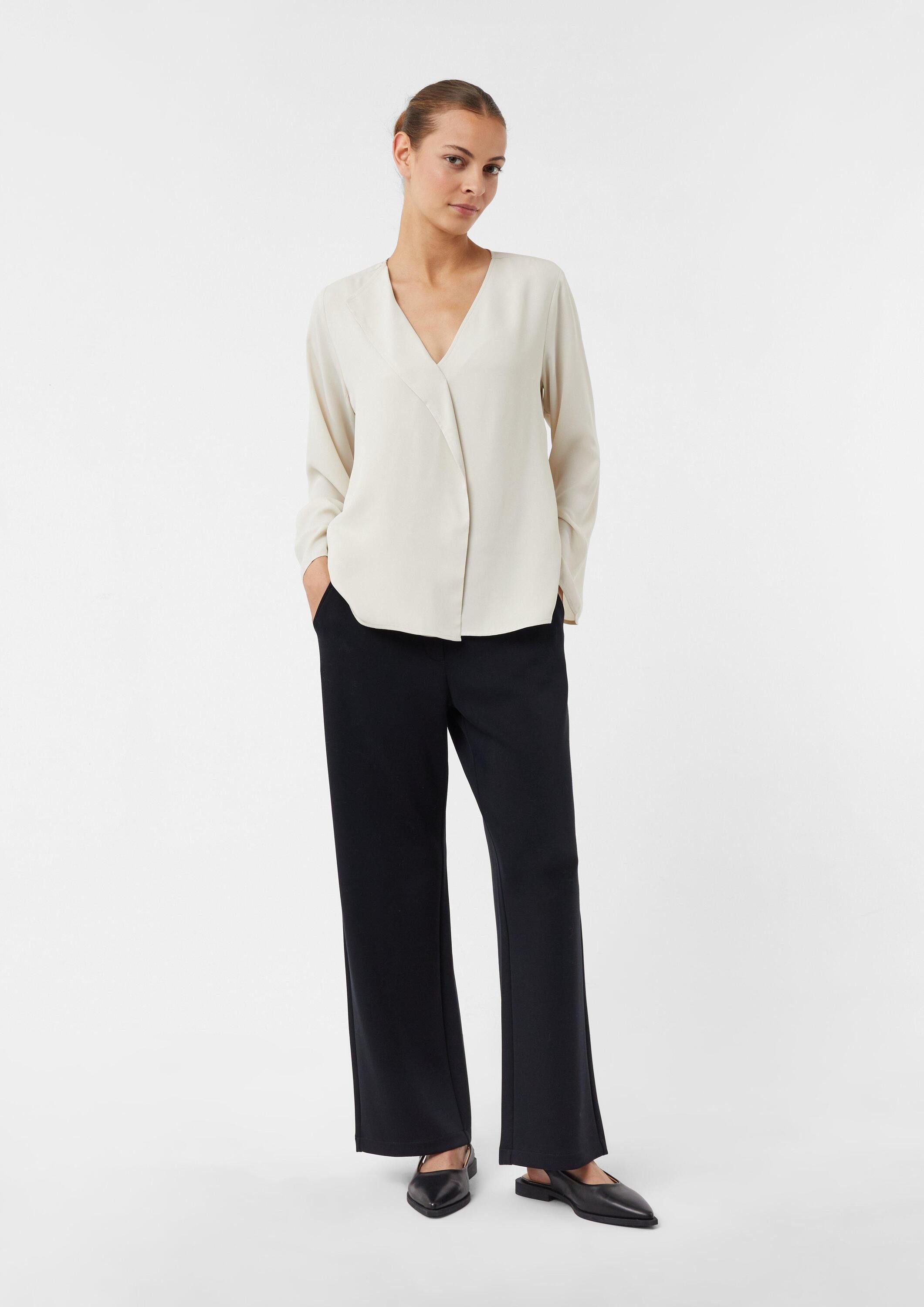 comma Langarmbluse Bluse Feminine Bluse mit raffinierten Details
