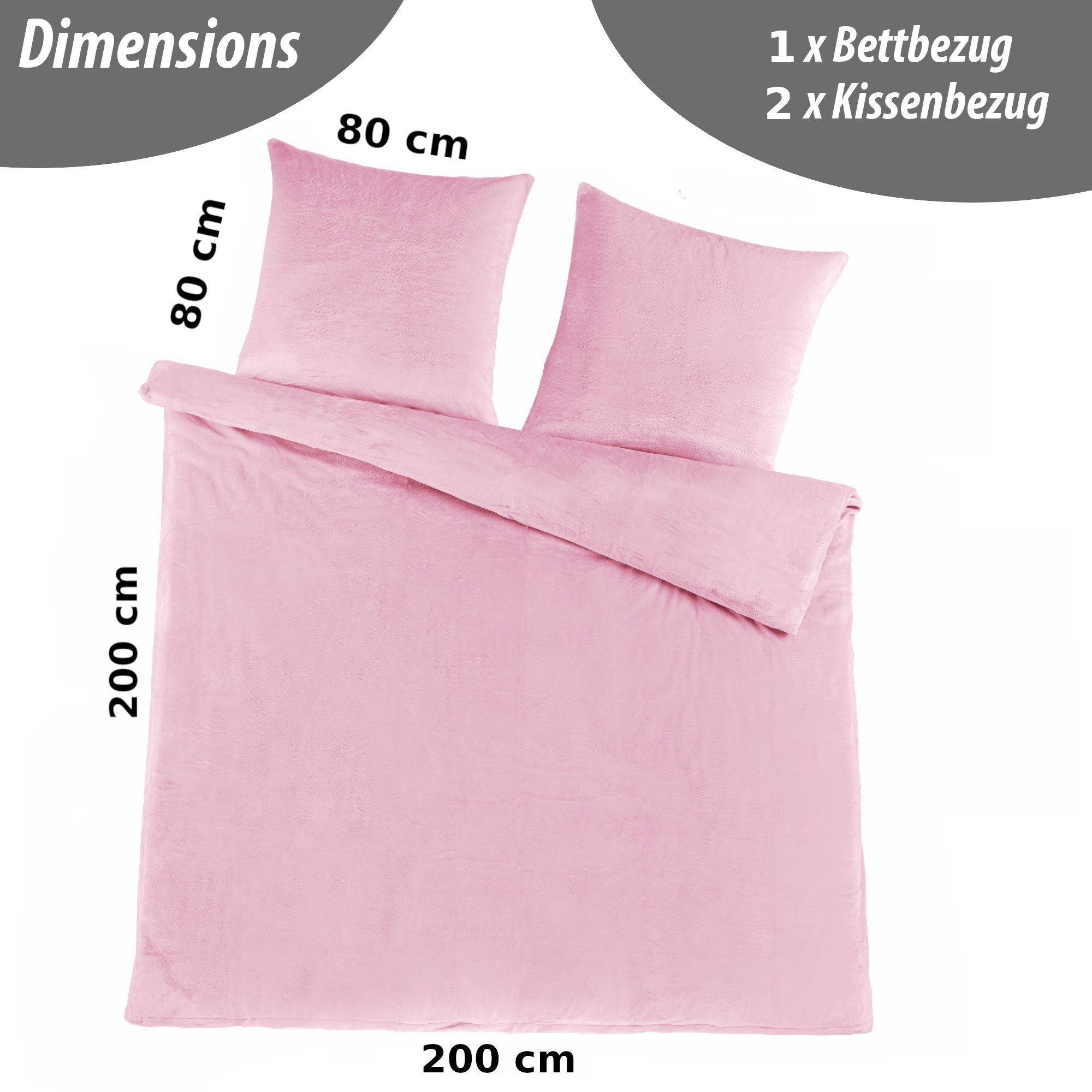 Malika Bettwäsche 200x200 + 2x 80x80 cm Cashmere Touch Bettwäsche, atmungsa günstig online kaufen