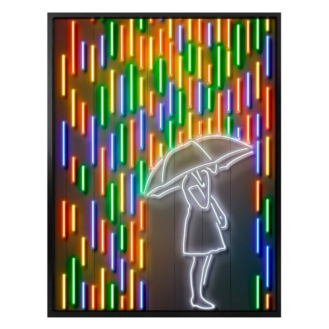 K&L Wall Art Poster Neon Streets Mielu Wandbild Retro Wanddeko Kult Motive, Moderne Filmposter, Street Art- und Kinderposter, Ikonische Wandbilder fürs Wohnzimmer Wandposter ohne Bilderrahmen