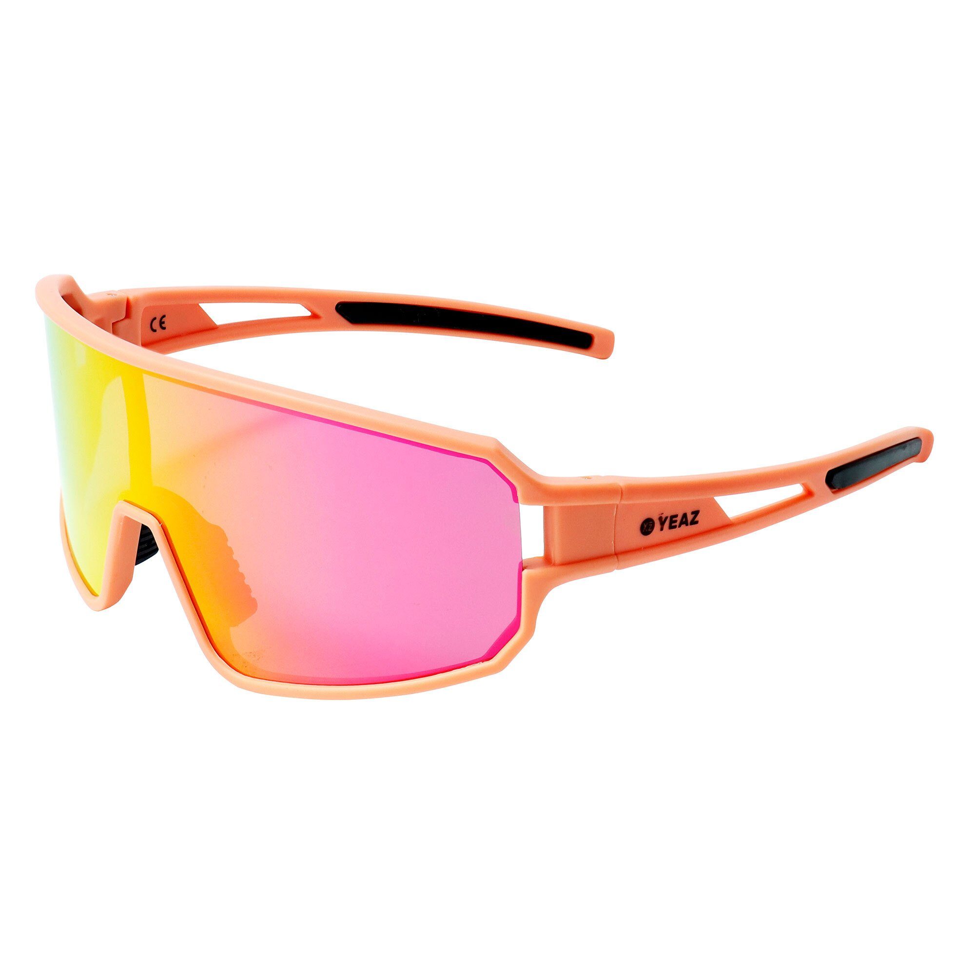 YEAZ Sportbrille SUNWAVE sport-sonnenbrille red/pink, Guter Schutz bei optimierter Sicht