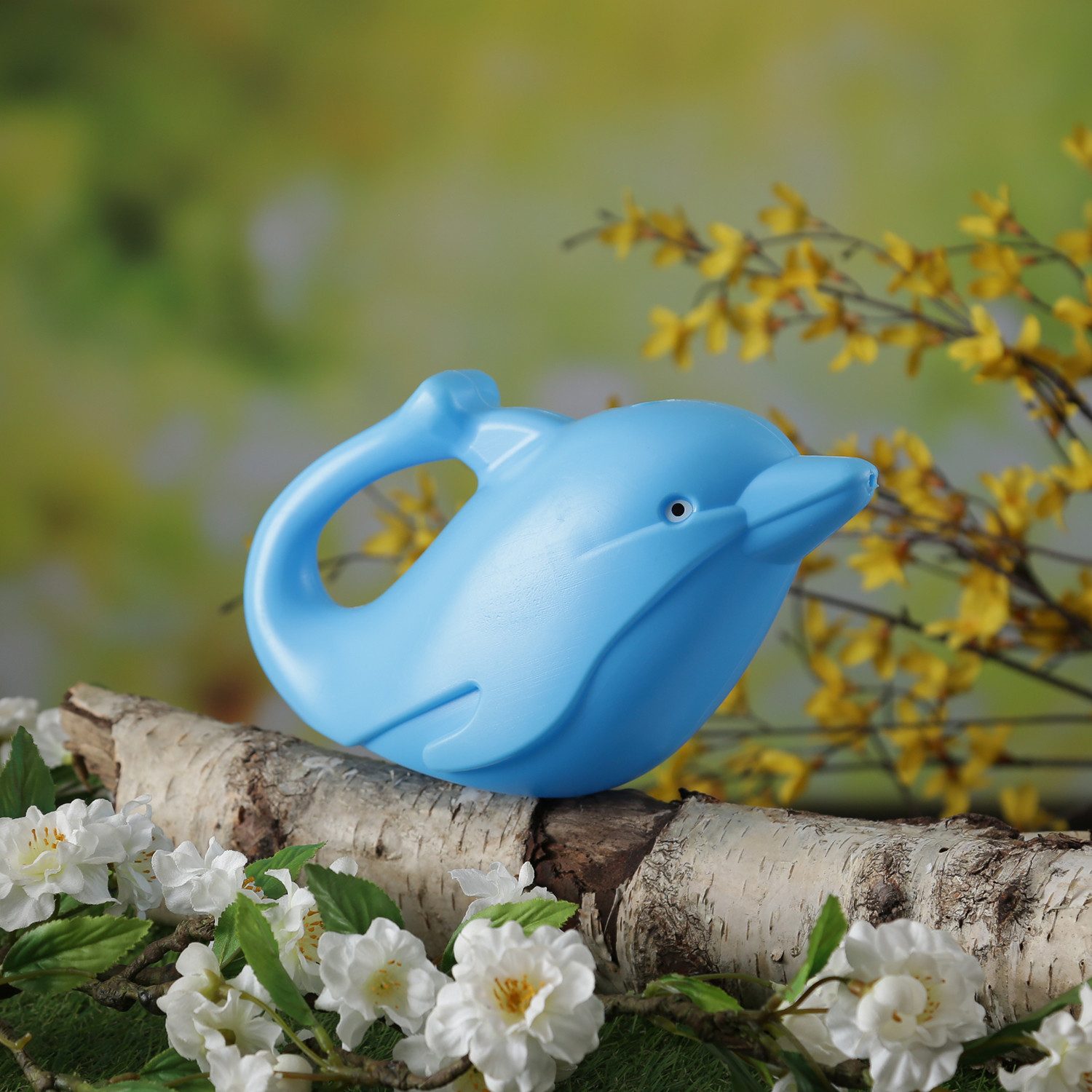 HOLLYHOPPER Gießkanne Delfin FLIPPER Kinder Blumen Garten Gießkanne Sandkasten 0,8l blau