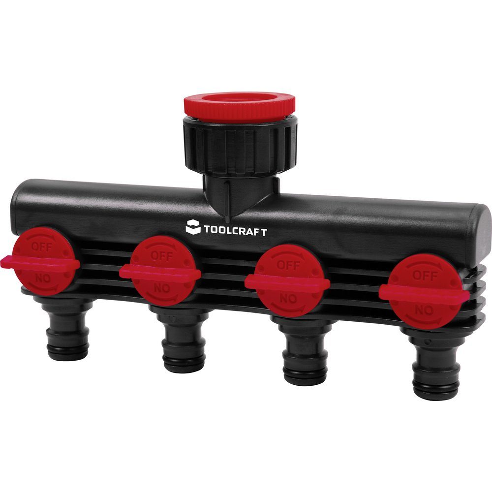Fontänenaufsatz TOOLCRAFT 2302371 Kunststoff 4-Wege-Verteiler 26,44 mm (3/4) AG, 33
