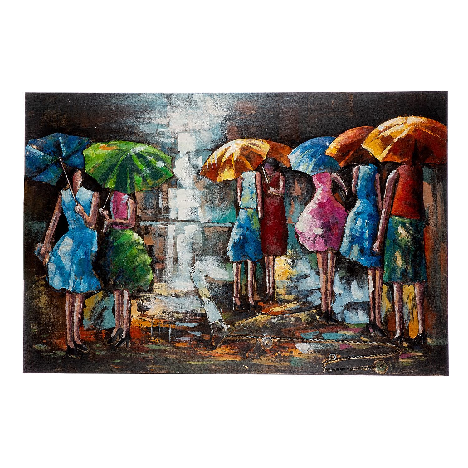 GILDE Bild RAINY SUMMER Bild - mehrfarbig - Metall - H. 80cm x B. 120cm - Deko, (1xBild), Dekoration - Wohnzimmer Изображения - Wandbild Modern