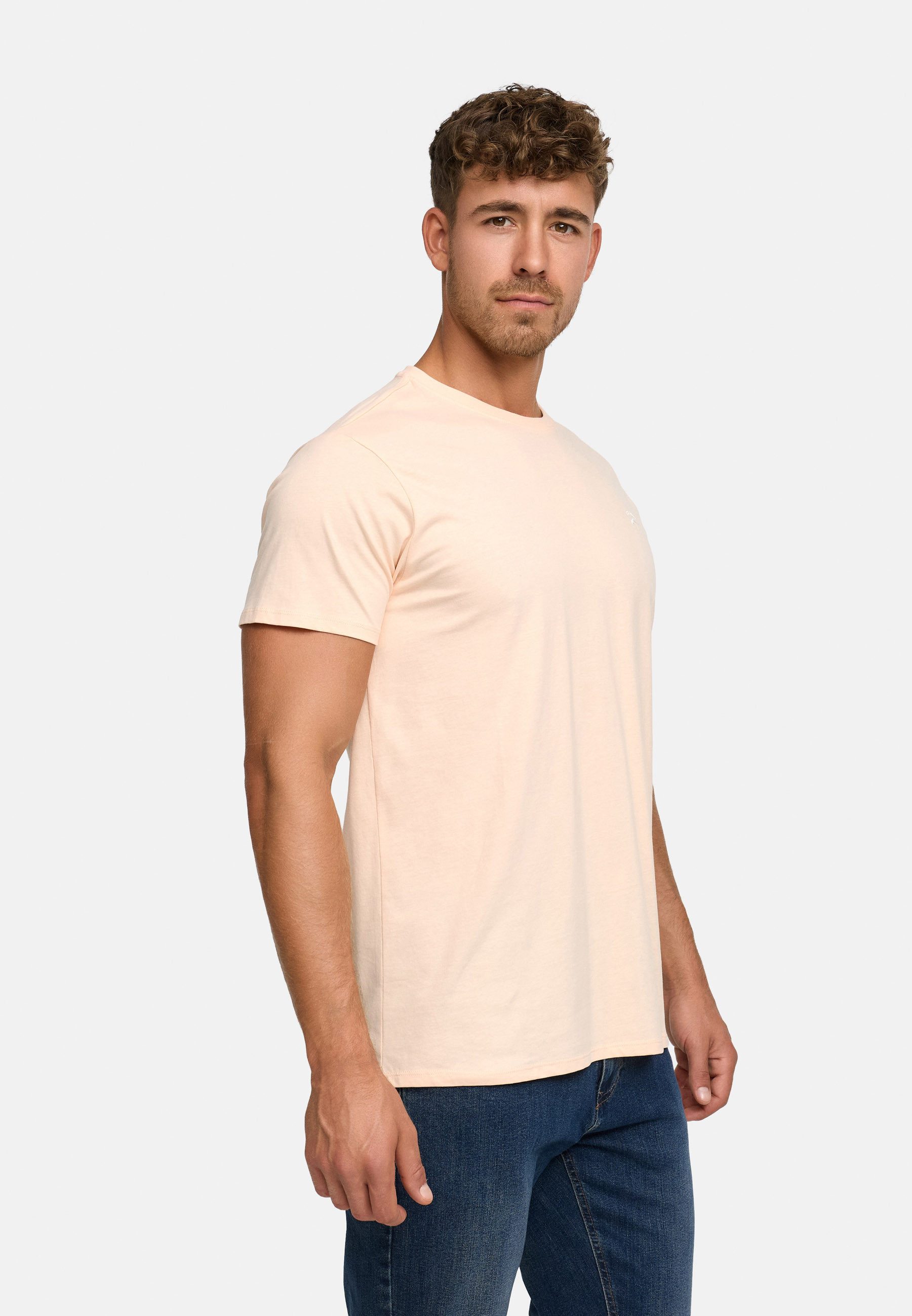 Indicode T-Shirt Herren Kloge Shirt Tee Herrenshirt mit dezentem Label-Deta günstig online kaufen