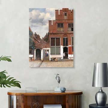 Posterlounge Acrylglasbild Jan Vermeer, Straße in Delft, Rustikal Malerei