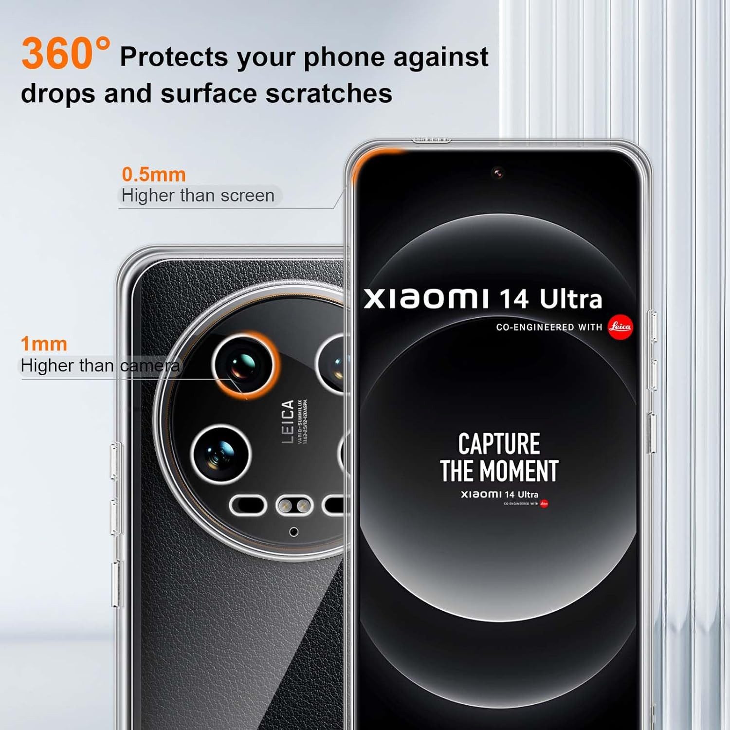 Widmann-Shop Handyhülle Hülle für Xiaomi 14/T 14T Pro 14 Ultra Hülle Case Klar Kratzfest