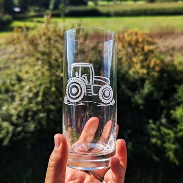 Bohemia Crystal Glas Barline, Kristallglas, Traktormotive, 6-teilig, Inhalt 300 ml