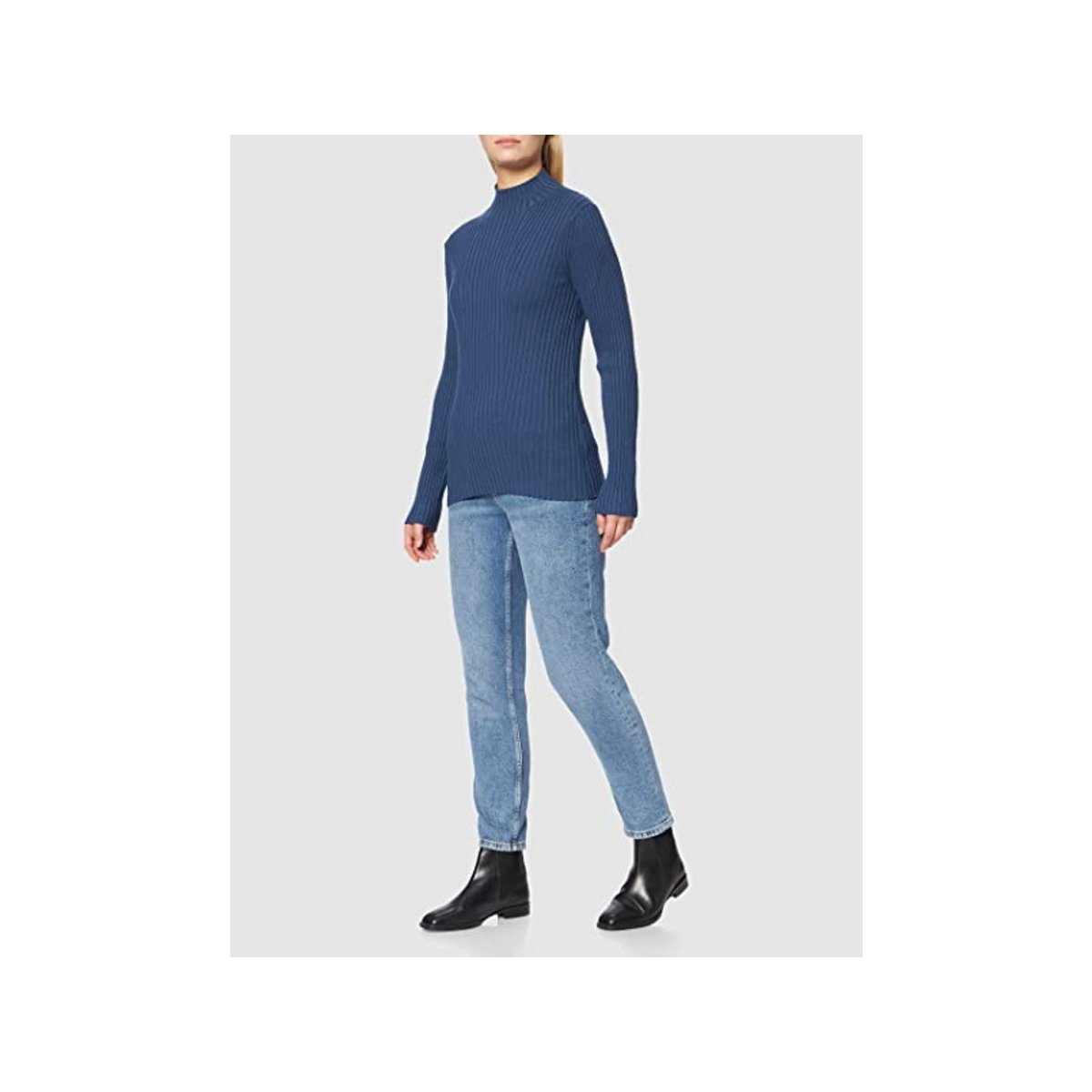 TOM TAILOR blau (1-tlg) Longpullover