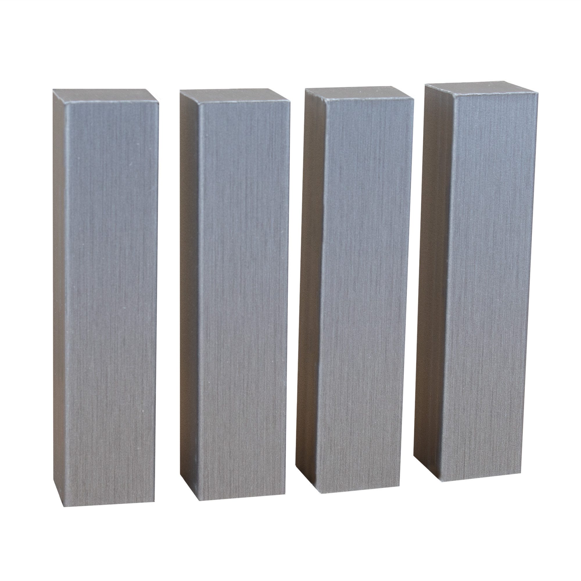 PROVISTON Sockelleisten-Zwischenstücke 22 x 98 mm Universalholzecken 4er Set MDF folie Grau by PROVISTON