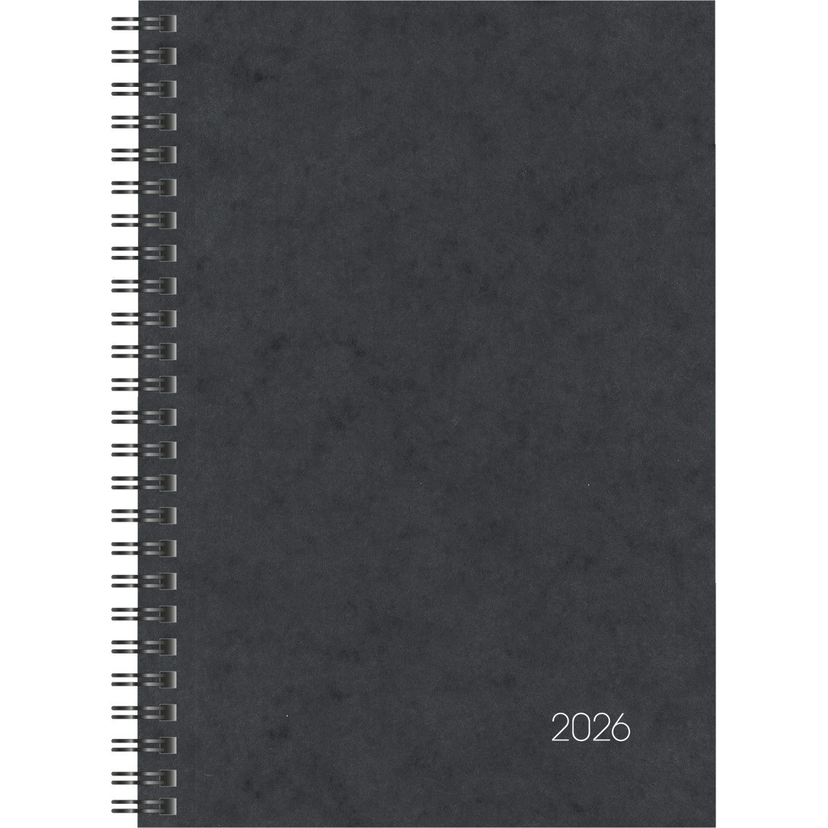 BRUNNEN Buchkalender Buchkalender 796 A5 1 Woche/2 Seiten Karton-Einband schwarz 2026
