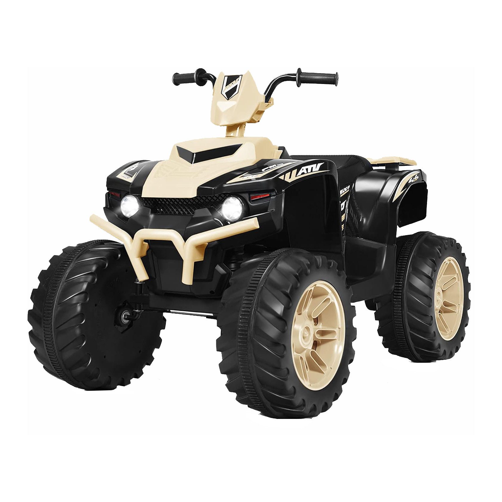 KOMFOTTEU Elektro-Kinderquad Quad Motorrad, mit LED Musik Hupe USB Bluetooth Radio
