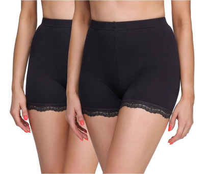 Merry Style Leggings Damen Shorts Radlerhose Unterhose Hotpants kurze Hose Boxershorts aus Viskose 2 Pack MS10-294 (2-tlg) elastischer Bund
