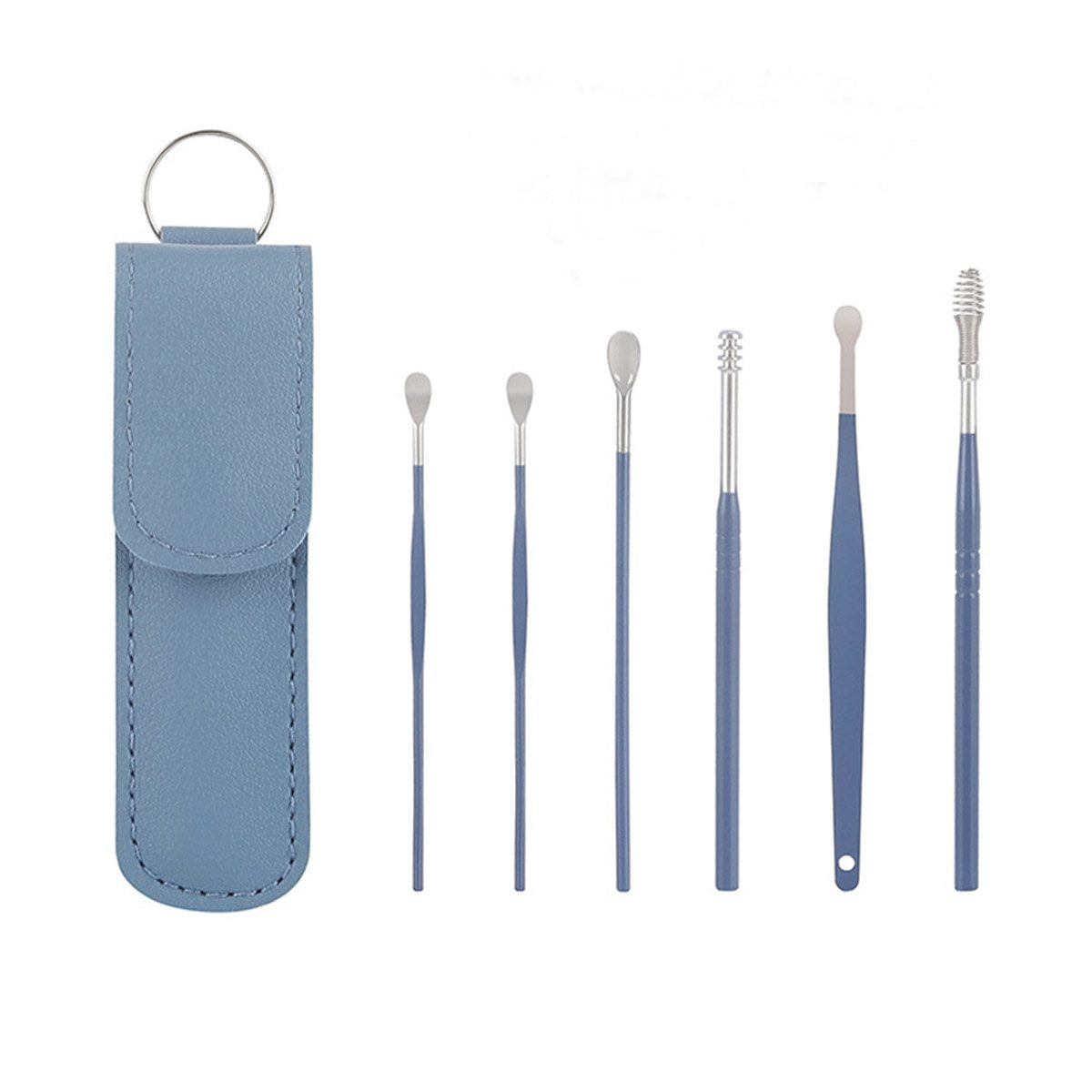 XDeer Ohrenreiniger Ohrreiniger 6 in 1 Ohrenreiniger Set aus Edelstahl mit, Aufbewahrungstasche Ohrenschmalz Entferner für Erwachsene