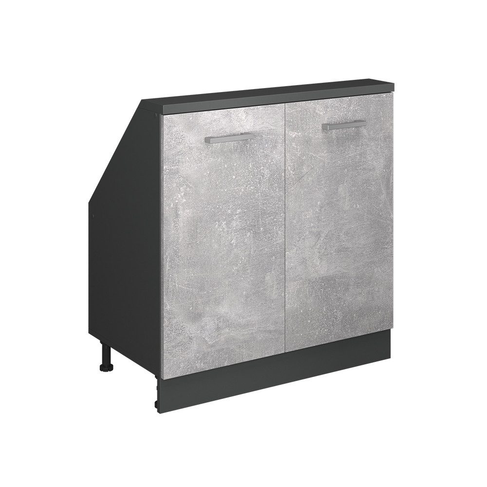 Vicco Unterschrank R-Line, Beton/Anthrazit, 80 cm günstig online kaufen