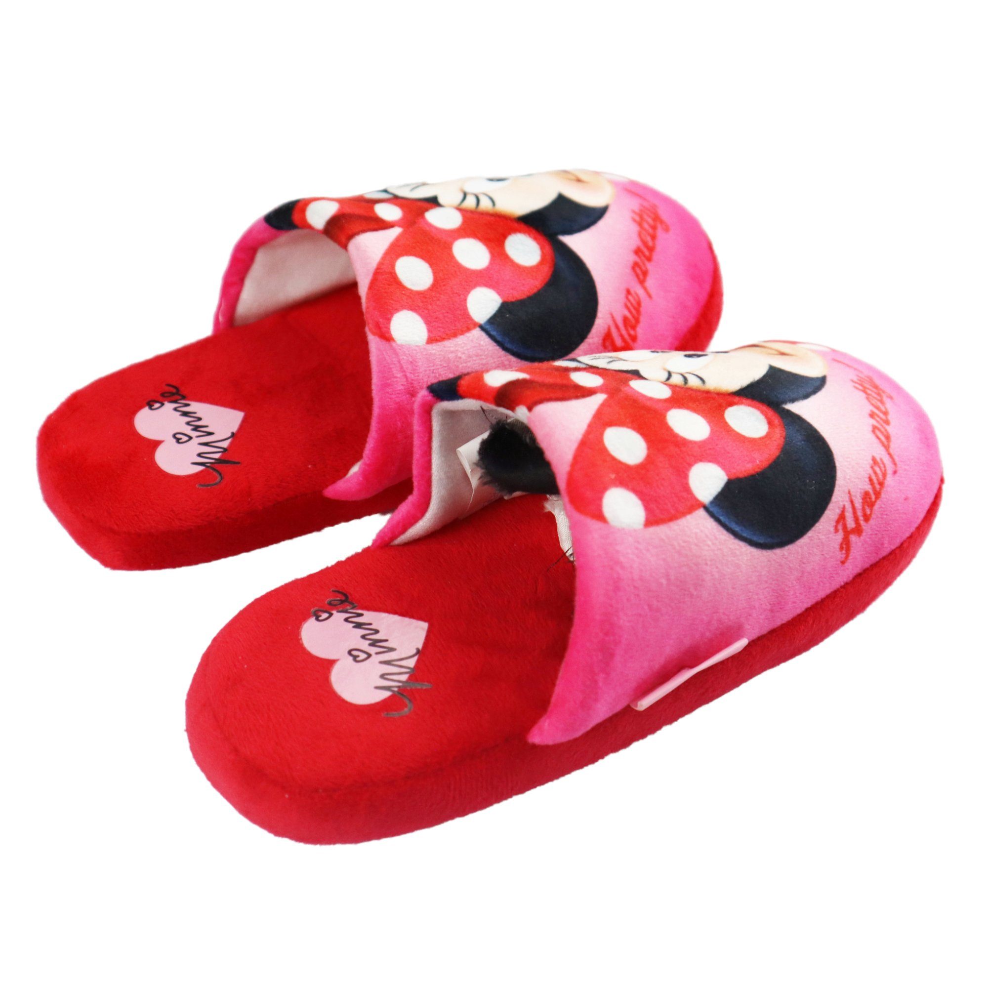 Disney Disney Minnie Maus Kinder Mädchen Hausschuhe Slipper Pantoffel Gr. 28 bis 35